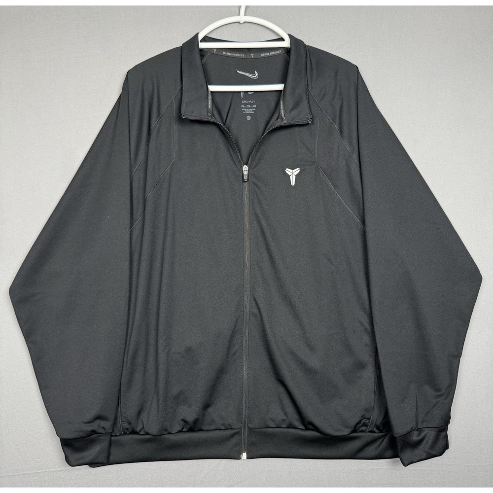 Nike Kobe Bryant Black Warm Up Jacket Mens 2XL XXL Full Zip Mamba Mentality EUC